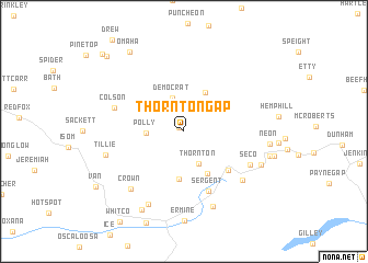 map of Thornton Gap