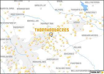 map of Thornwood Acres