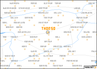 map of Thorsø