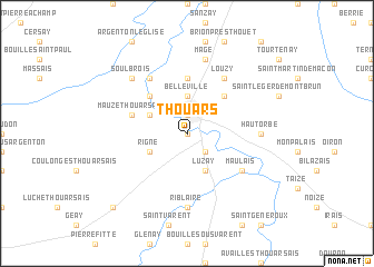 map of Thouars