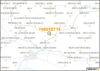 map of Thourotte