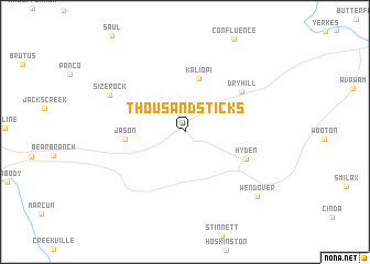 map of Thousandsticks