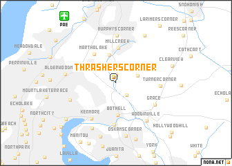 map of Thrashers Corner