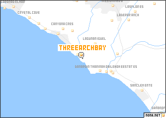 map of Three Arch Bay