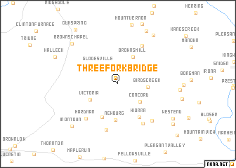 map of Threefork Bridge