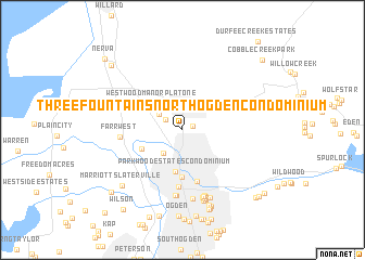 map of Three Fountains North Ogden Condominium