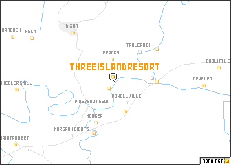 map of Three Island Resort