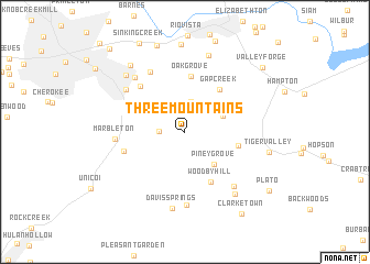 map of Three Mountains