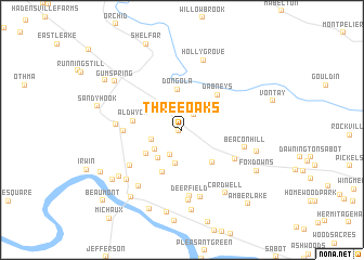 map of Three Oaks