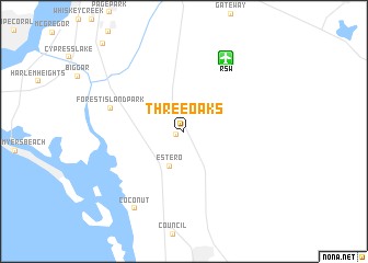map of Three Oaks