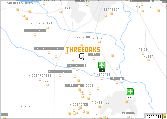 map of Three Oaks