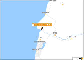 map of Three Rocks