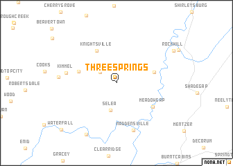 map of Three Springs