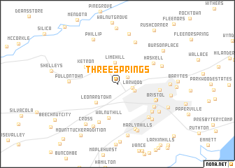 map of Three Springs