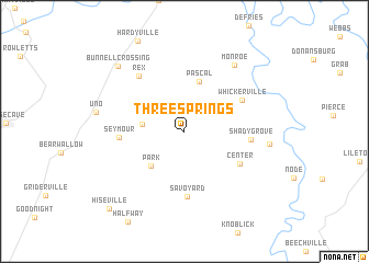 map of Three Springs