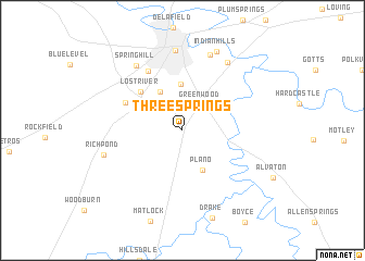 map of Three Springs