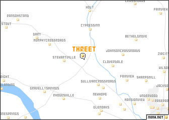 map of Threet