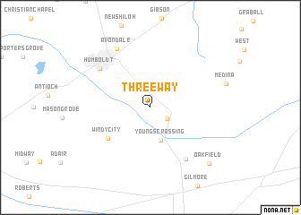 map of Three Way