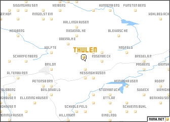 map of Thülen