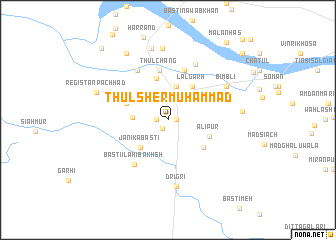 map of Thul Sher Muhammad