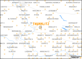 map of Thümmlitz