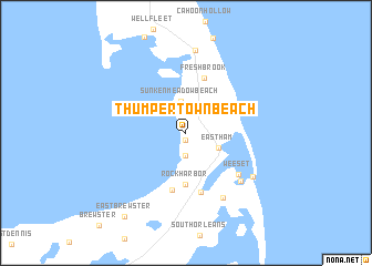 map of Thumpertown Beach