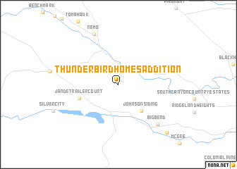 map of Thunderbird Homes Addition