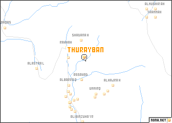 map of Thuraybān