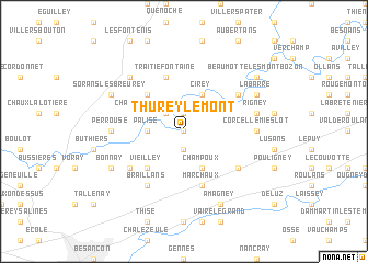 map of Thurey-le-Mont
