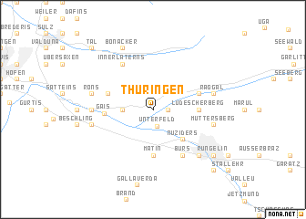 map of Thüringen