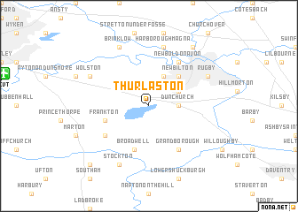 map of Thurlaston