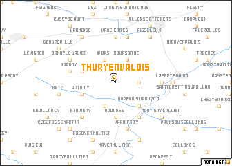map of Thury-en-Valois