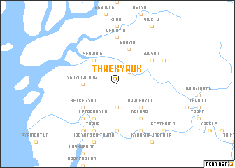 map of Thwekyauk