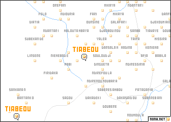 map of Tiabéou