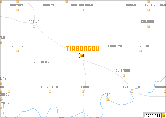 map of Tiabongou