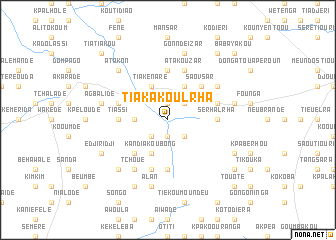 map of Tiakakoulrha