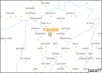 map of Tiakora