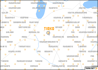 map of Tiako