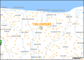 map of Ţīālvandān