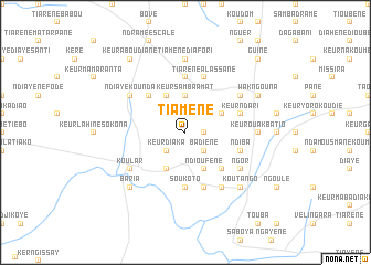 map of Tiamène