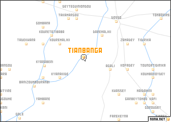 map of Tianbanga