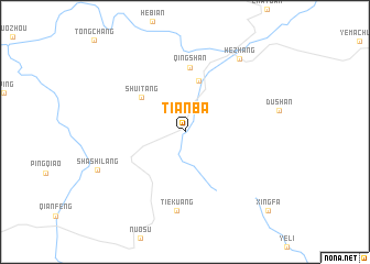 map of Tianba