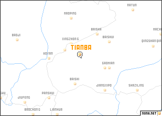 map of Tianba
