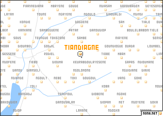 map of Tiandiagne