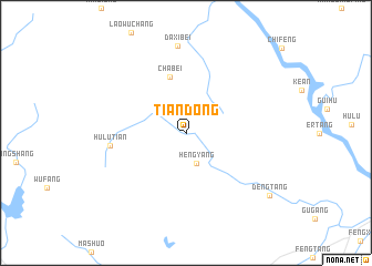 map of Tiandong