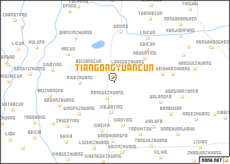 map of Tiangongyuancun