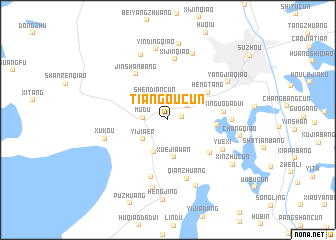 map of Tiangoucun
