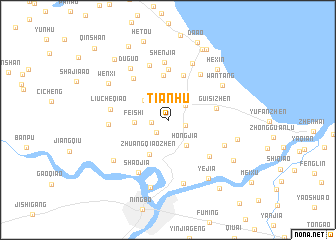 map of Tianhu