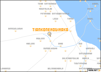 map of Tiankone Modi Maka