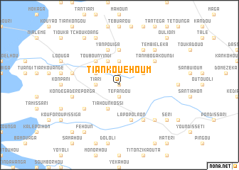 map of Tiankouéhoum